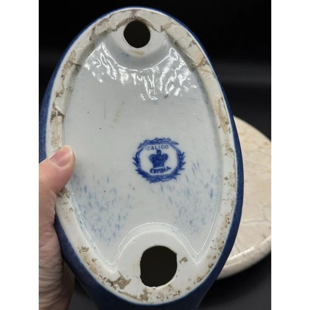 Vintage Calico China Duck Decor
